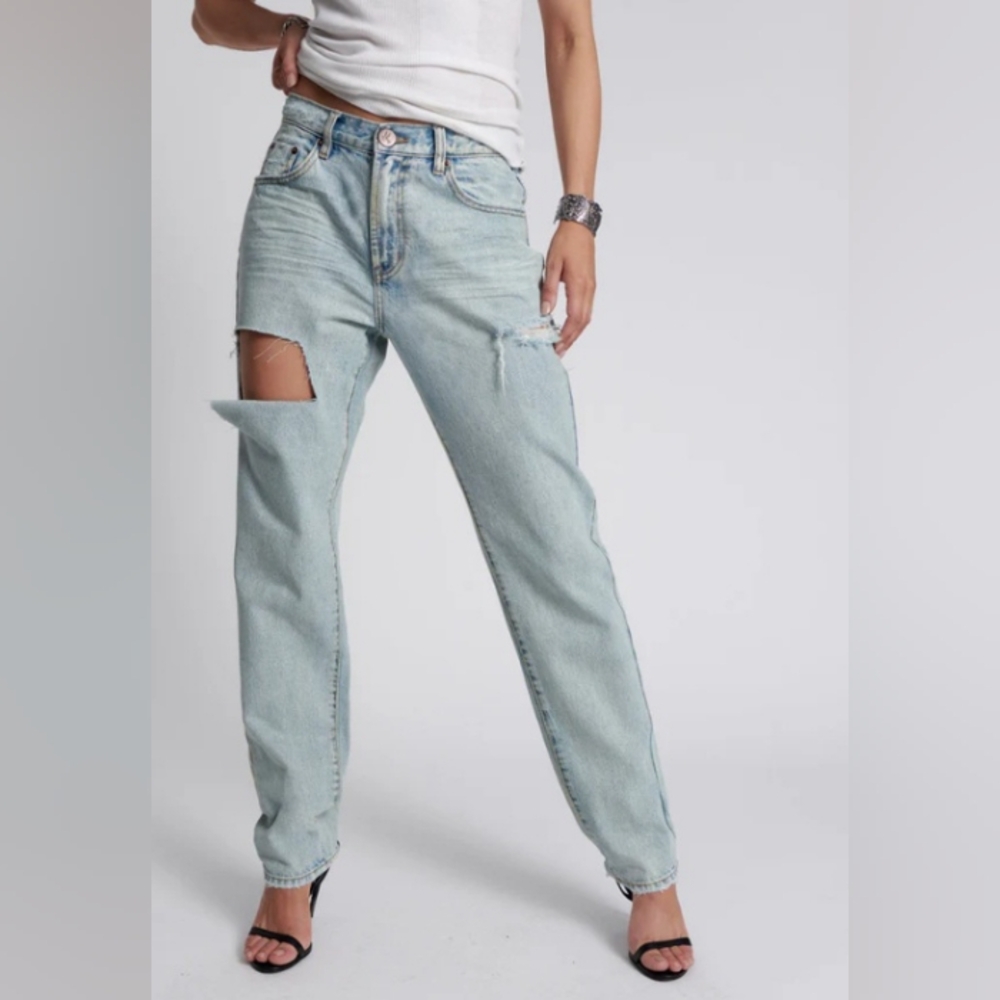 💛One Teaspoon 1982S High Waist Balloon Jean in Kansas Blue Size 30 NWT